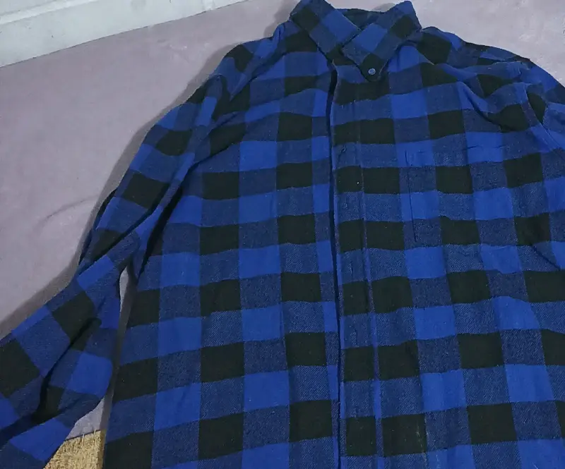 Camisas de franela a cuadros rojo y azul - 3