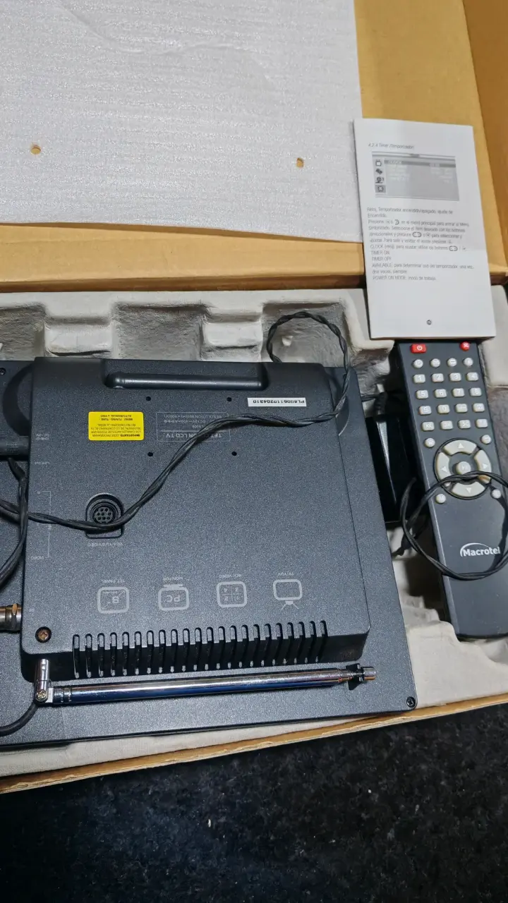 Televisor portátil TFT LCD 8 pulgadas MacroTel