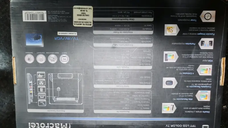 Televisor portátil TFT LCD 8 pulgadas MacroTel - 5