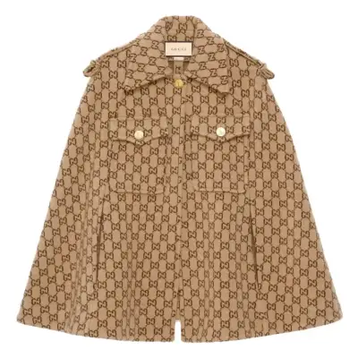 Capa de lana Gucci con estampado monograma - miniatura 1
