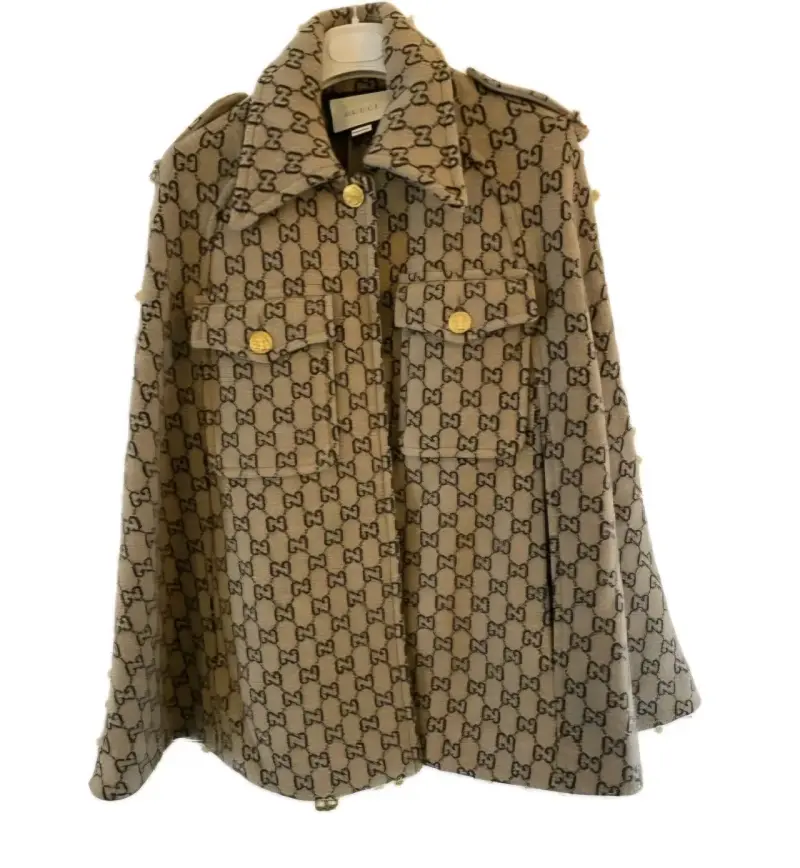 Capa de lana Gucci con estampado monograma - 3