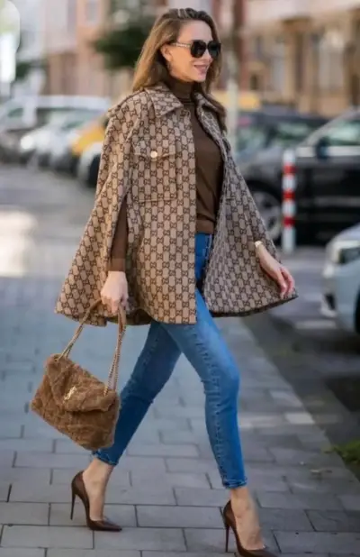 Capa de lana Gucci con estampado monograma - miniatura 4