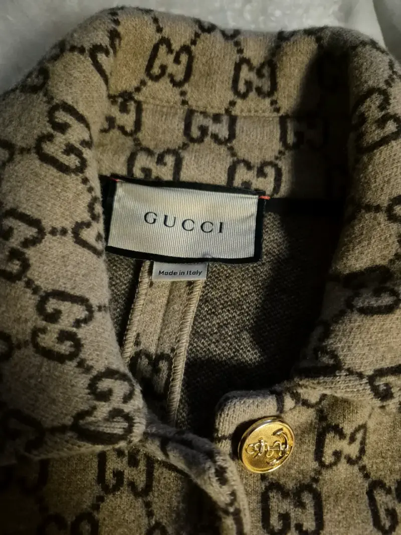 Capa de lana Gucci con estampado monograma - 5