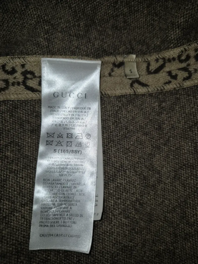Capa de lana Gucci con estampado monograma - 6