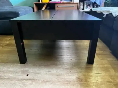 Mesa de centro elevable de madera oscura - miniatura 5