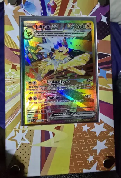 Carta Pokémon Jolteon EX holográfica enmarcada - miniatura 1