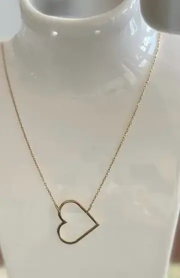 Collar de oro 18 Kilates  con dije de corazón - miniatura 1