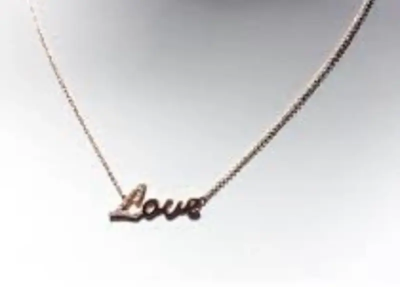 Collar de oro 18 Kilates  con dije 'Love' - 3