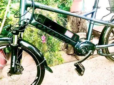 Bicicleta eléctrica plegable Oxford con canasto - miniatura 3