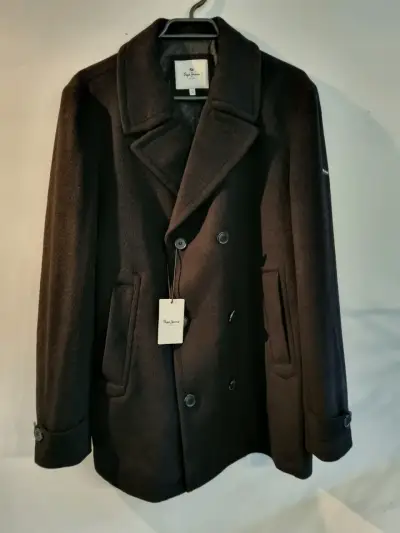 Abrigo de lana negro Pepe Jeans para hombre - miniatura 1
