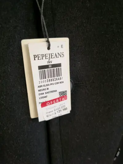 Abrigo de lana negro Pepe Jeans para hombre - miniatura 3