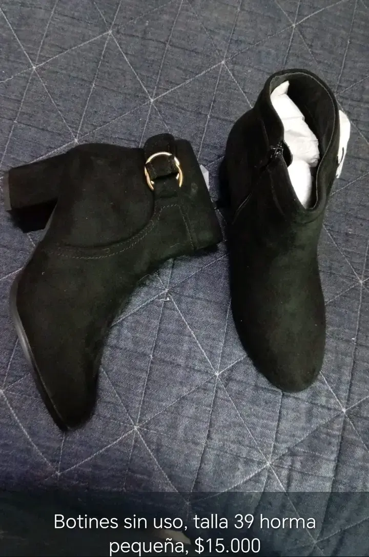 Botines negros sin uso talla 39