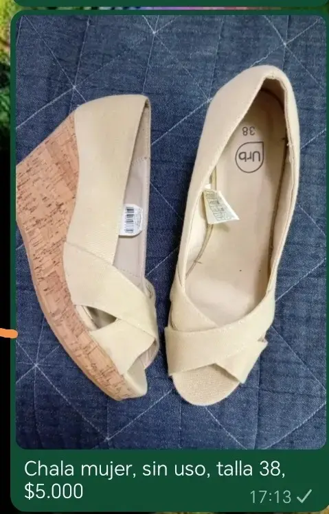 Chalas de Mujer Beige Talla 38