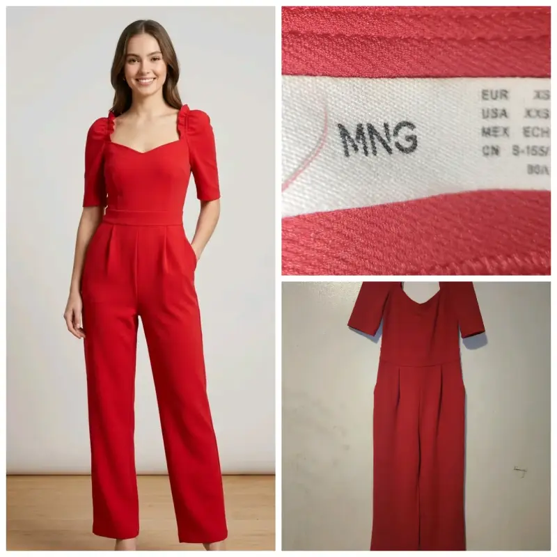 Enterito rojo elegante MNG para mujer