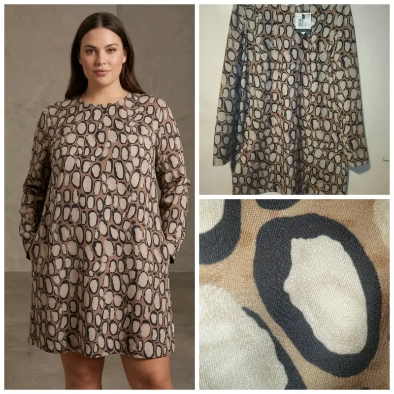 Vestido suelto estampado geométrico para mujer