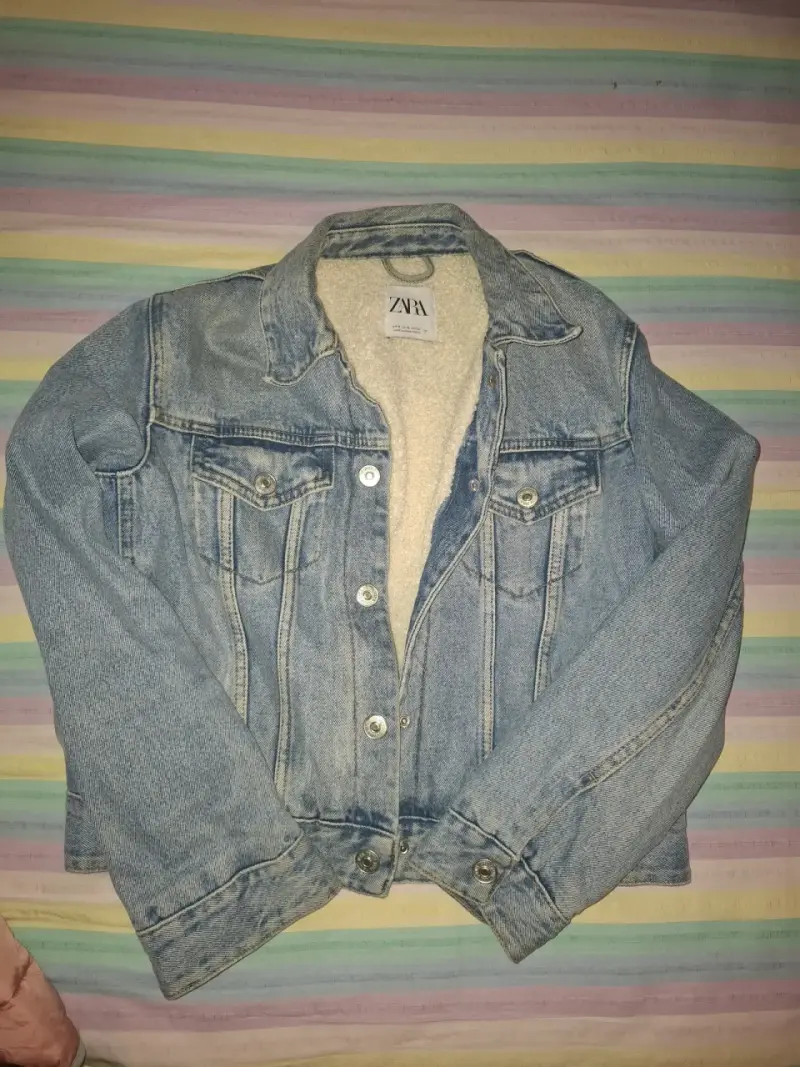 Chaqueta de mezclilla con forro Zara - 1