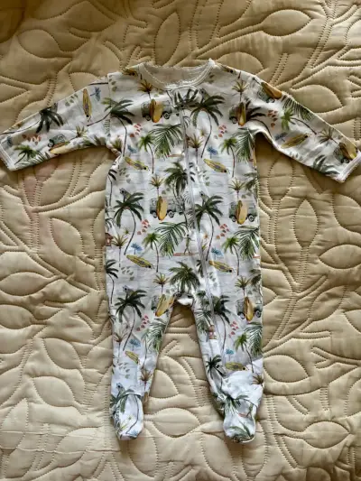 Pijama  bebé estampado tropical Little  Bee Ba - miniatura 1