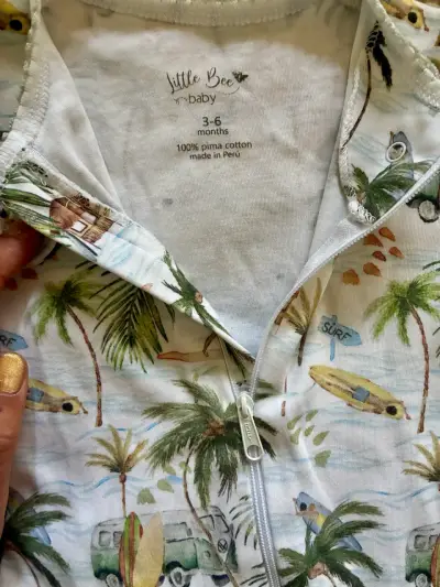 Pijama  bebé estampado tropical Little  Bee Ba - miniatura 2