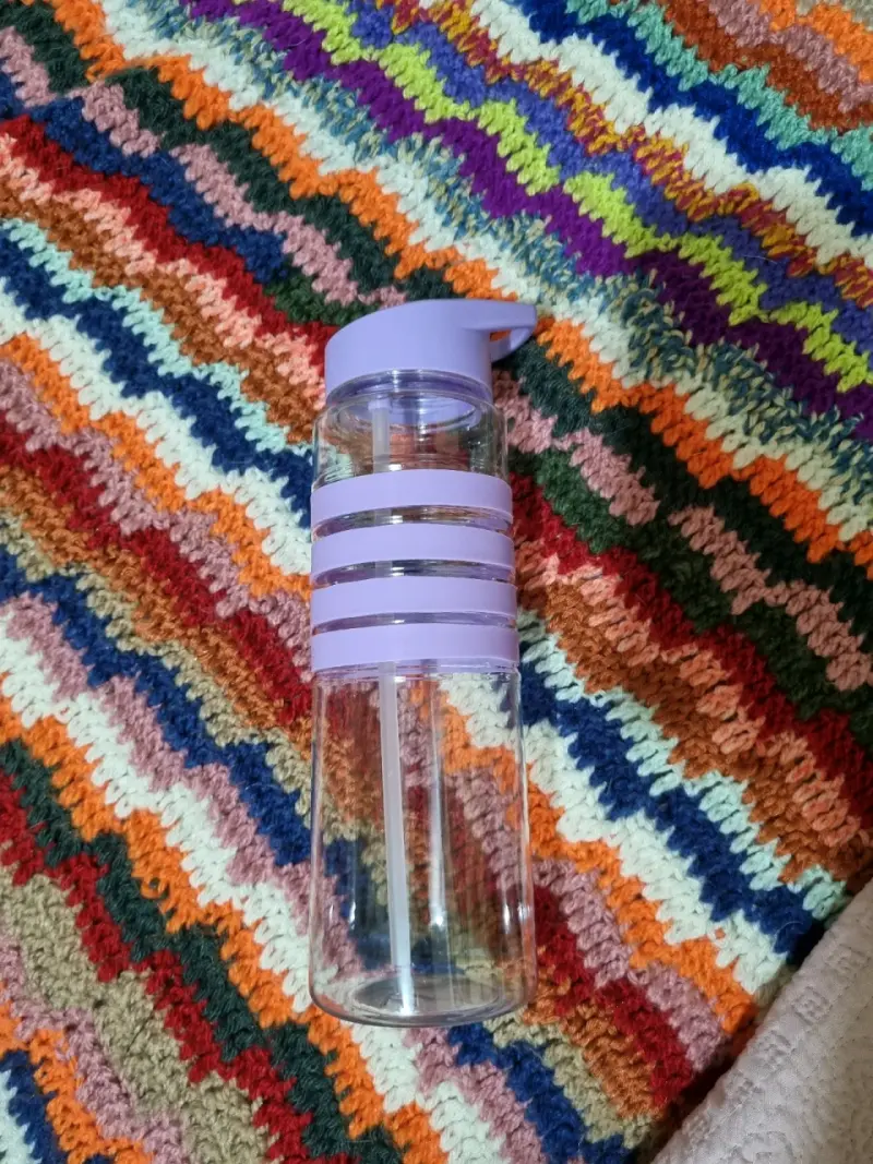 Botella de agua Haus 800ml con tapa morada - 1