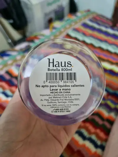 Botella de agua Haus 800ml con tapa morada - miniatura 3