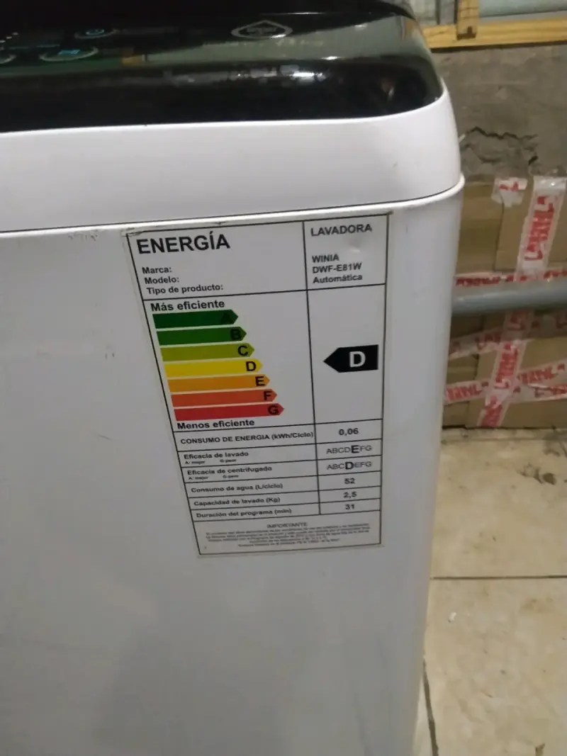 Lavadora Winia 8kg con Smart Wash - 5