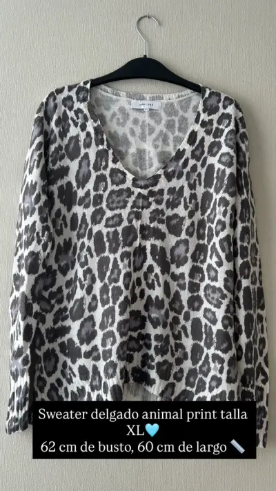 Sweater animal print talla XL - miniatura 2