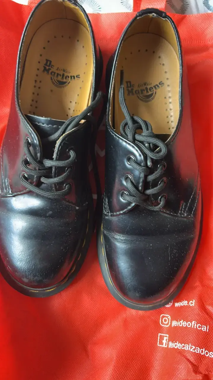 Zapatos de cuero negro Dr. Martens mujer - 2