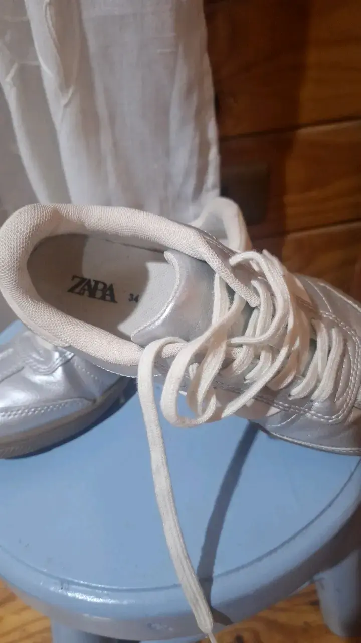Zapatillas deportivas plateadas para mujer - 2