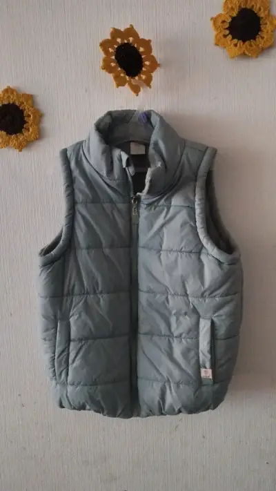 Chaleco acolchado gris para niña/o - miniatura 1