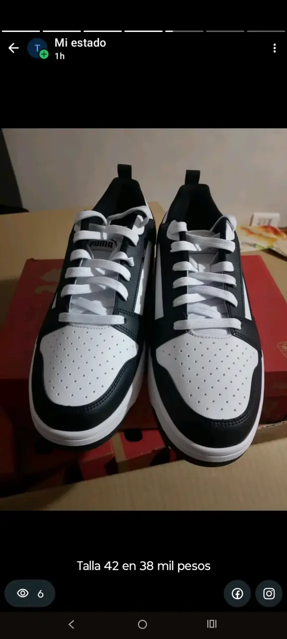 Zapatillas Puma negras y rojas talla 37 - 3