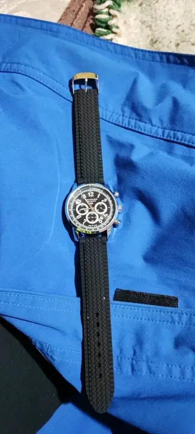 Reloj cronómetro Chopard con correa negra - miniatura 2