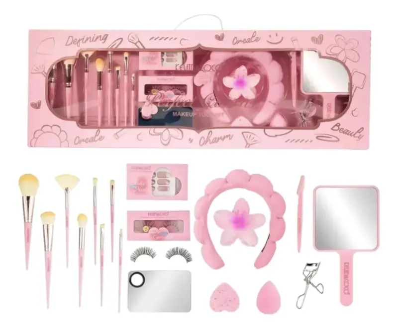 Set de Maquillaje Completo con Brochas y Espejo