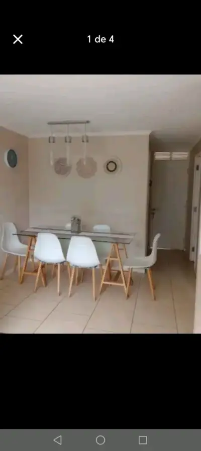 Juego de Comedor Moderno con Sillas Blancas - miniatura 2