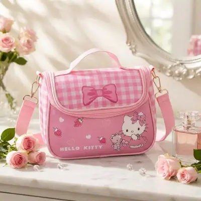 Lonchera Hello Kitty Rosa con Diseño Infantil - miniatura 1