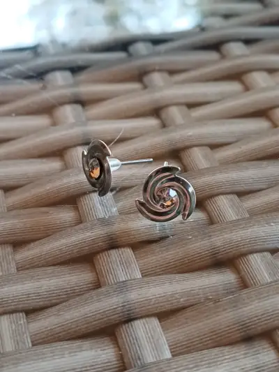 Aros de acero inoxidable con diseño espiral - miniatura 1