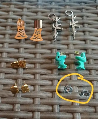 Aros de acero inoxidable con diseño espiral - miniatura 2