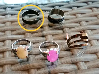 Anillo de acero inoxidable unisex - miniatura 2