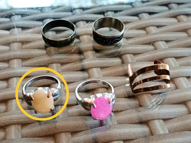 Anillos de plata con piedras de colores - 2