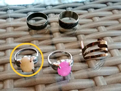 Anillos de plata con piedras de colores - miniatura 2