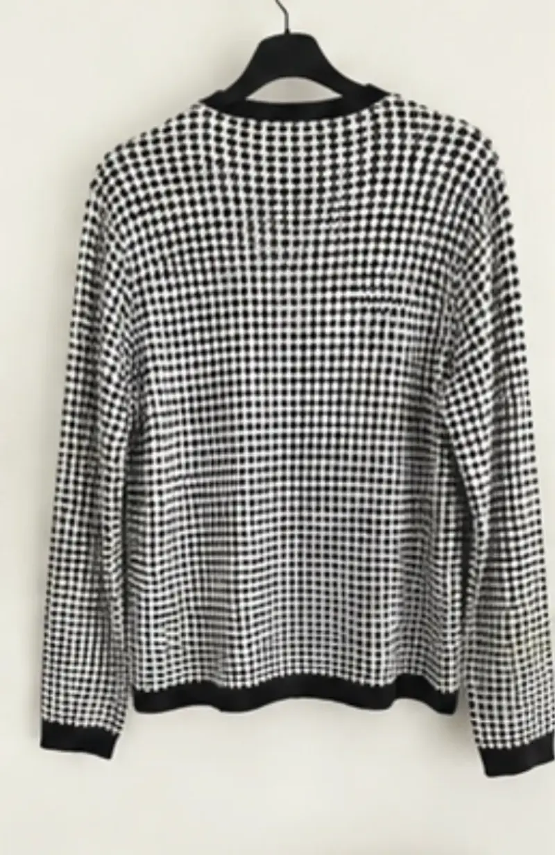 Cardigan de lana blanco y negro Cacharel - 4