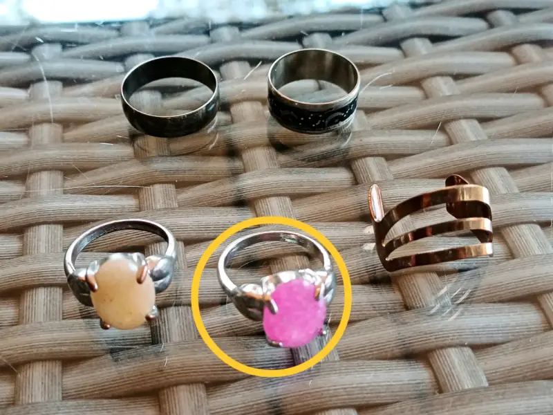 Anillos de plata con piedras de colores - 2