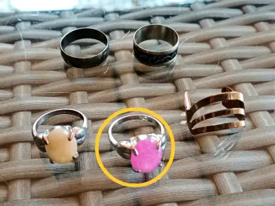 Anillos de plata con piedras de colores - miniatura 2