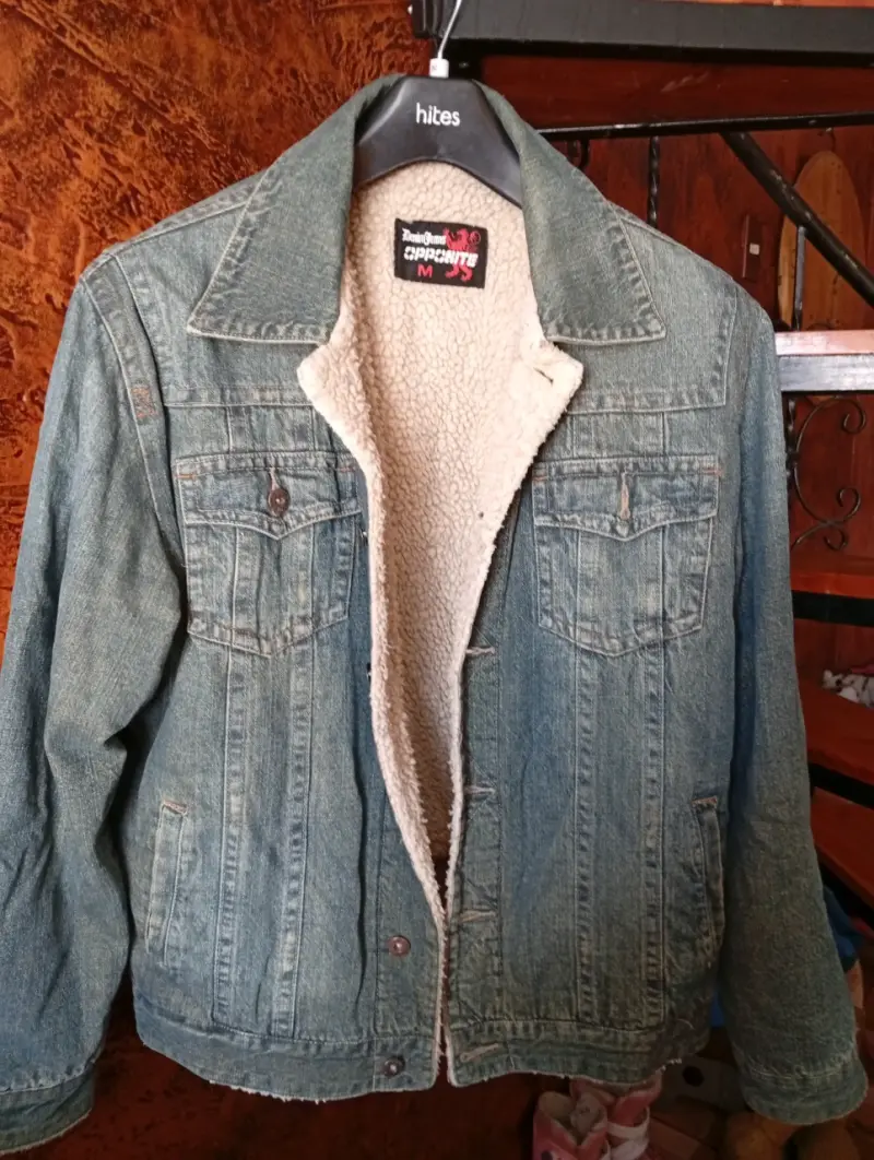 Chaqueta de Mezclilla Azul para Mujer Talla M - 6