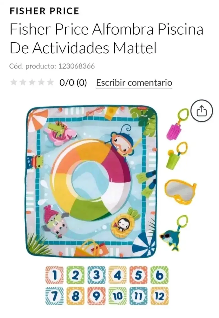Alfombra de Actividades Fisher Price para Bebés