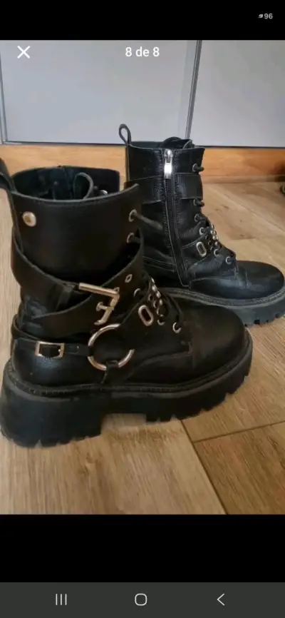Botas negras marca Romano talla 38 - miniatura 6