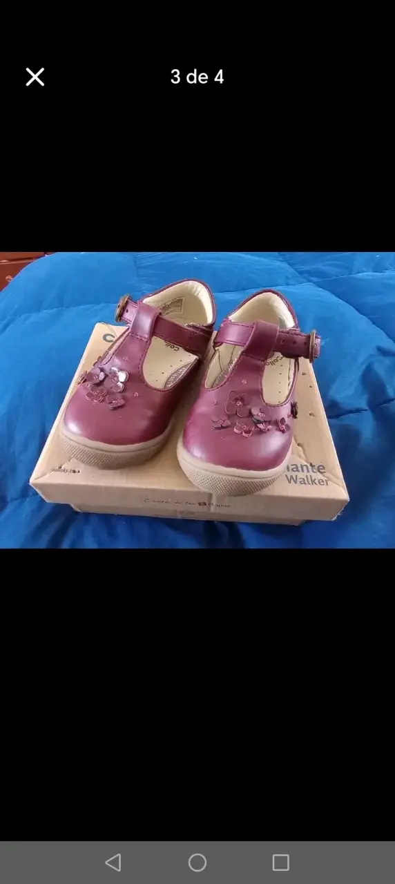 Zapatos de niña color burdeos talla 22