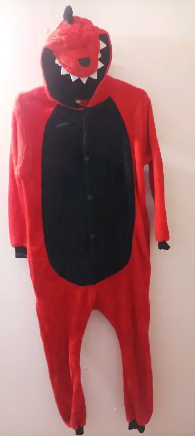 Disfraz de dragón rojo para niños - miniatura 1