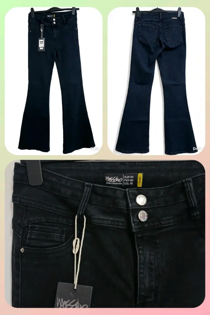 Jeans flare negros para mujer Mossimo - 3