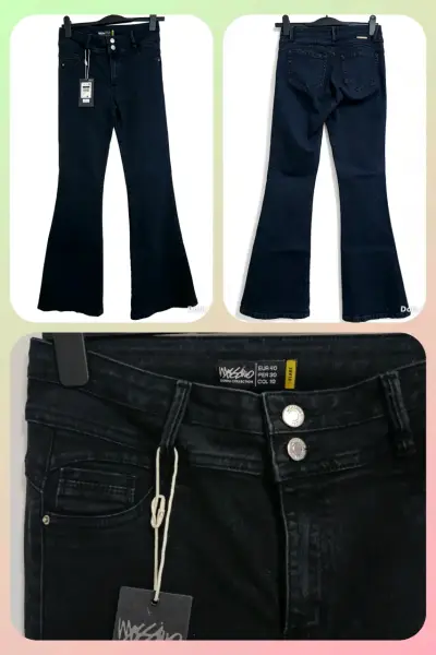 Jeans flare negros para mujer Mossimo - miniatura 3