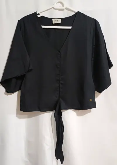 Blusa negra con mangas amplias Umbrale - XS - miniatura 1